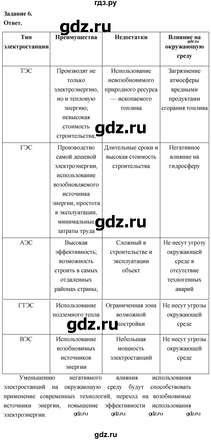 ГДЗ по географии 9 класс  Николина Мой тренажер  хозяйство России (регионы России) - 6, Решебник 2024