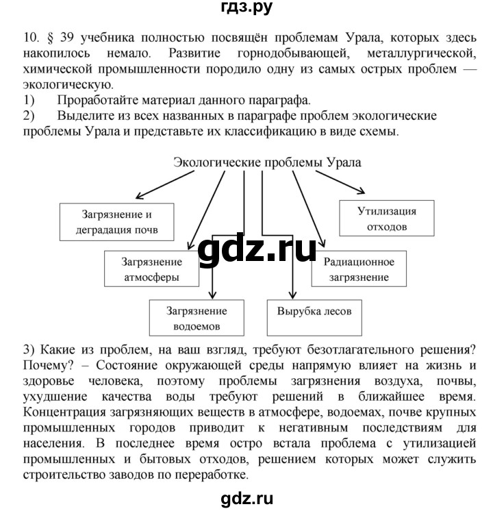 ГДЗ по географии 9 класс  Николина Мой тренажер  Урал - 10, Решебник 2016