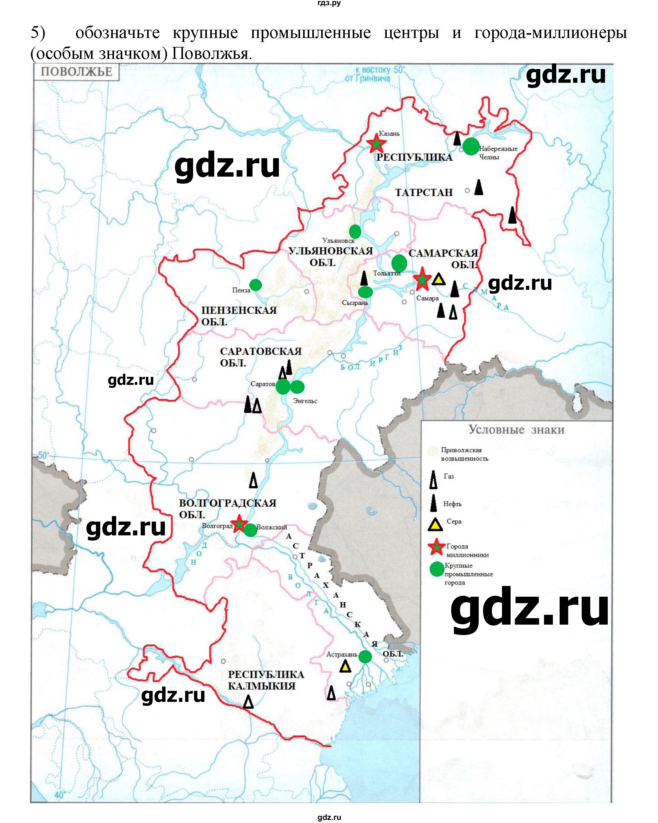 ГДЗ по географии 9 класс  Николина Мой тренажер  Поволжье - 5, Решебник 2016