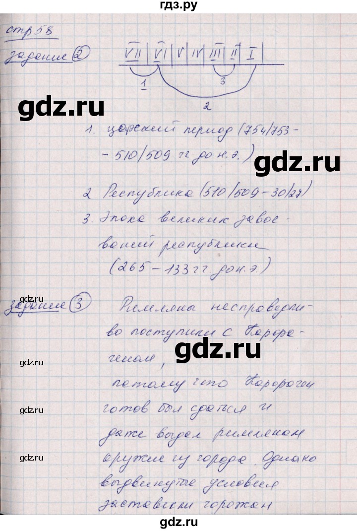 ГДЗ по истории 5 класс  Данилов рабочая тетрадь  страница / Часть 2 - 58, Решебник