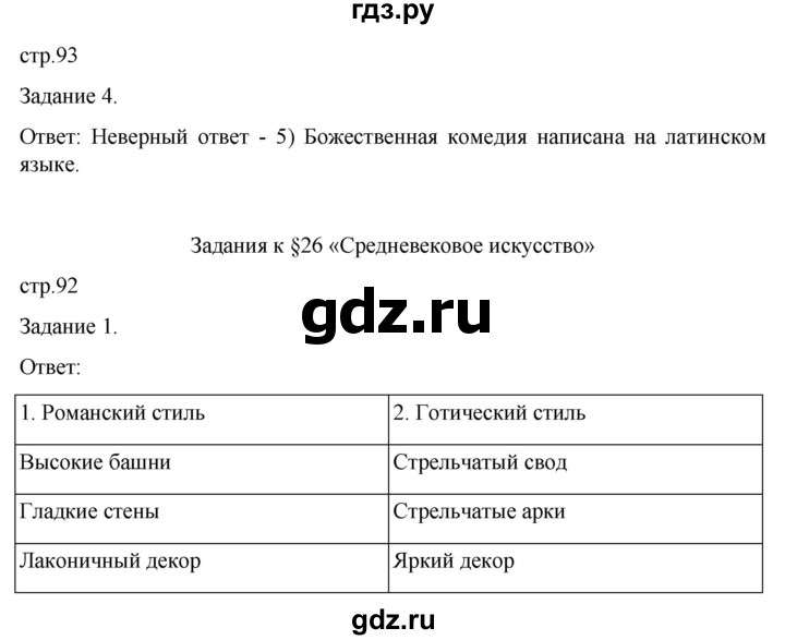 ГДЗ по истории 6 класс  Крючкова рабочая тетрадь Средние века (Агибалов)  страница - 92, Решебник 2025