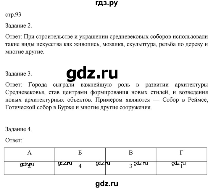 ГДЗ по истории 6 класс  Крючкова рабочая тетрадь Средние века (Агибалов)  страница - 93, Решебник 2025