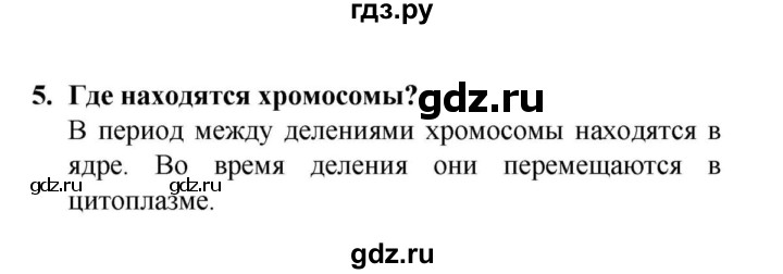 ГДЗ по биологии 6 класс  Сонин   §2.	Деление клетки - 5, решебник