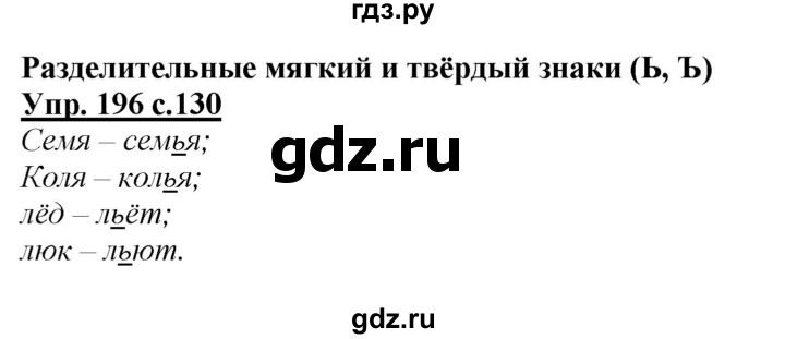 ГДЗ по русскому языку 2 класс Климанова   часть 1 / упражнение - 196, Решебник №1 2015