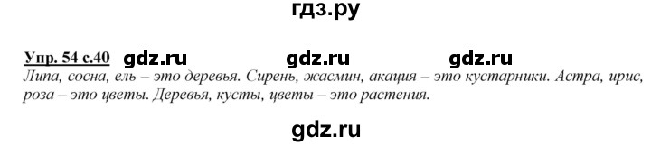 ГДЗ по русскому языку 2 класс Климанова   часть 2 / упражнение - 54, Решебник №1 2015