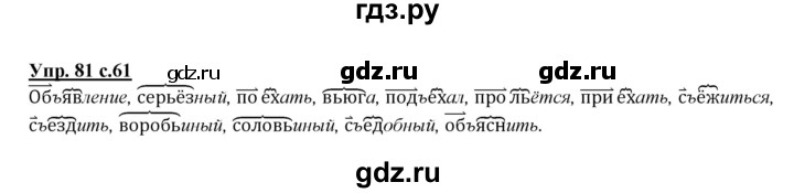 ГДЗ по русскому языку 2 класс Климанова   часть 2 / упражнение - 81, Решебник №1 2015