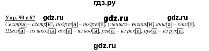 ГДЗ по русскому языку 2 класс Климанова   часть 2 / упражнение - 90, Решебник №1 2015