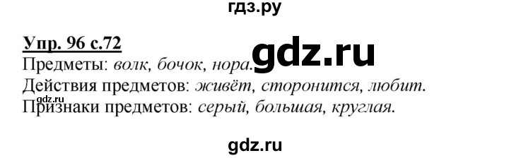ГДЗ по русскому языку 2 класс Климанова   часть 2 / упражнение - 96, Решебник №1 к учебнику 2015