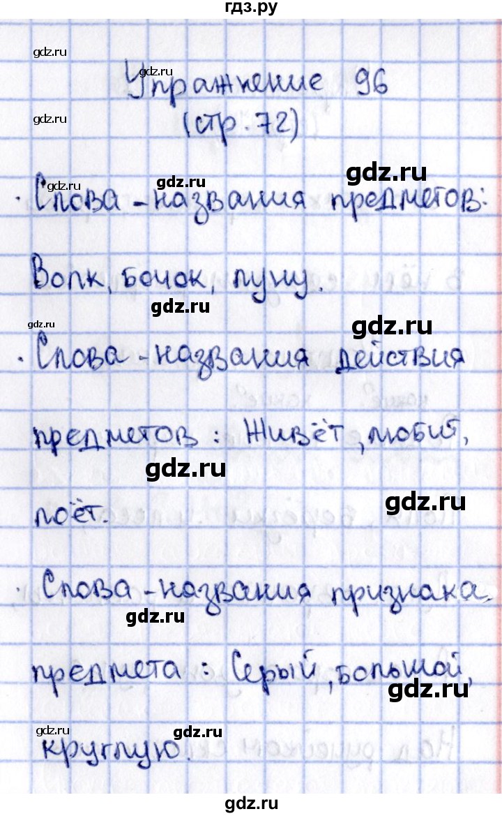 ГДЗ по русскому языку 2 класс Климанова   часть 2 / упражнение - 96, Решебник №2 2015