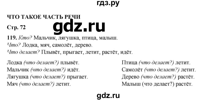 ГДЗ по русскому языку 2 класс Климанова   часть 2 / упражнение - 119, Решебник 2023