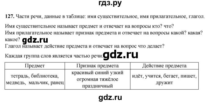 ГДЗ по русскому языку 2 класс Климанова   часть 2 / упражнение - 127, Решебник 2023