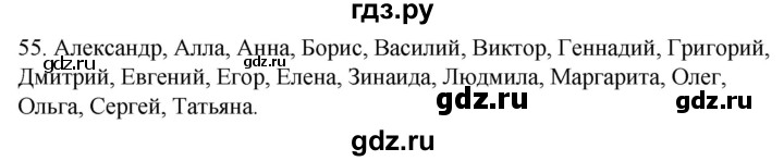 ГДЗ по русскому языку 2 класс Климанова   часть 1 / упражнение - 55, Решебник №1 2020