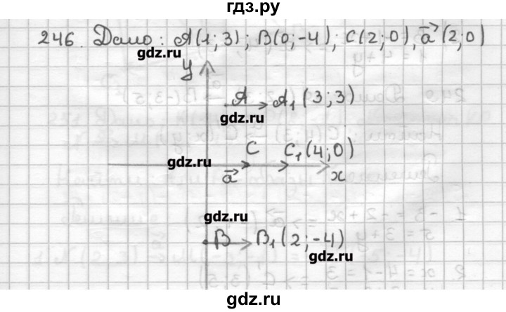 ГДЗ по геометрии 9 класс Мерзляк дидактические материалы  вариант 1 - 246, Решебник