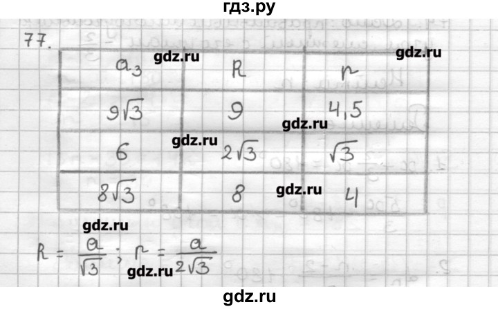 ГДЗ по геометрии 9 класс Мерзляк дидактические материалы  вариант 1 - 77, Решебник