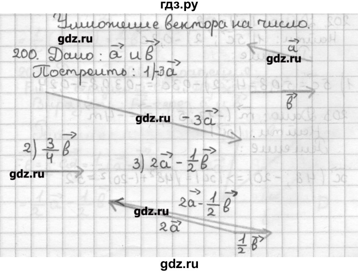 ГДЗ по геометрии 9 класс Мерзляк дидактические материалы  вариант 3 - 200, Решебник
