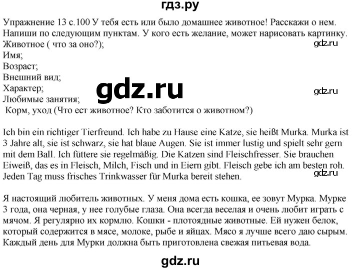 ГДЗ по немецкому языку 6 класс Радченко рабочая тетрадь Wunderkinder Plus Базовый и углубленный уровень страница - 100, Решебник к тетради Wunderkinder Plus