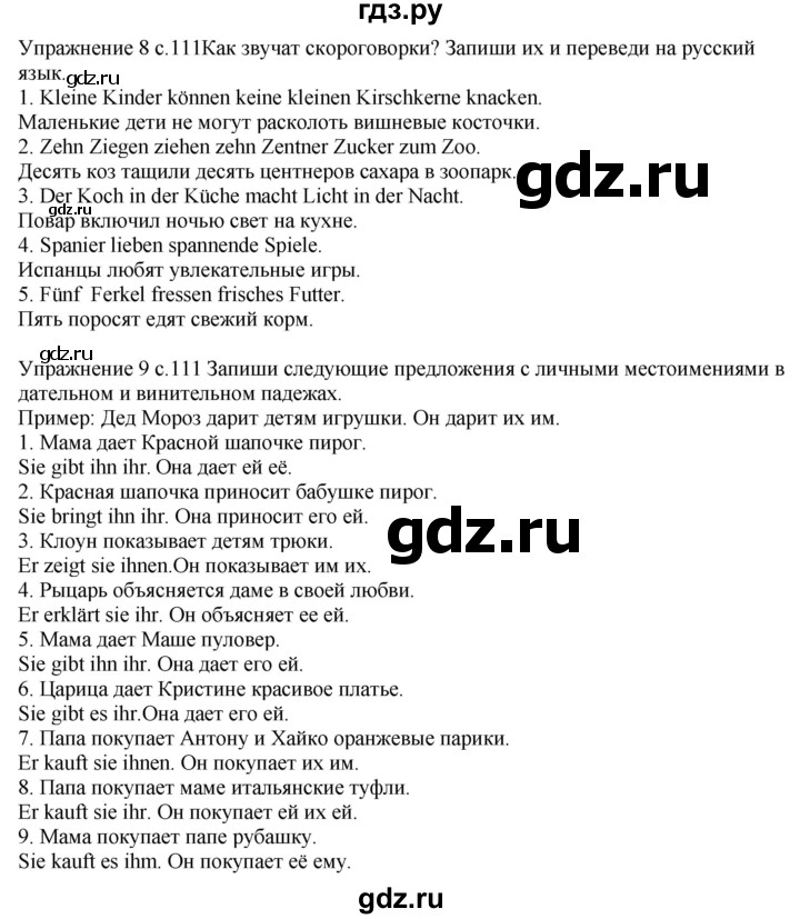 ГДЗ по немецкому языку 6 класс Радченко рабочая тетрадь Wunderkinder Plus Базовый и углубленный уровень страница - 111, Решебник к тетради Wunderkinder Plus