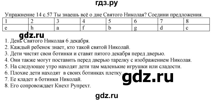 ГДЗ по немецкому языку 6 класс Радченко рабочая тетрадь Wunderkinder Plus Базовый и углубленный уровень страница - 57, Решебник к тетради Wunderkinder Plus