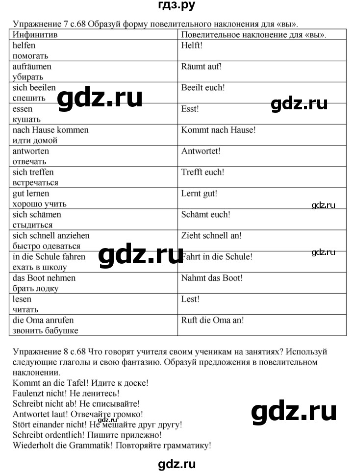 ГДЗ по немецкому языку 6 класс Радченко рабочая тетрадь Wunderkinder Plus Базовый и углубленный уровень страница - 68, Решебник к тетради Wunderkinder Plus