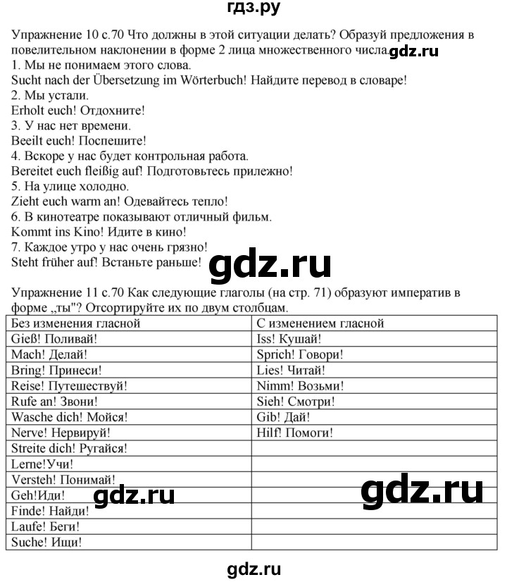 ГДЗ по немецкому языку 6 класс Радченко рабочая тетрадь Wunderkinder Plus Базовый и углубленный уровень страница - 70, Решебник к тетради Wunderkinder Plus