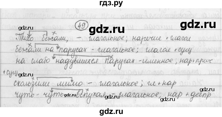 ГДЗ по русскому языку 8 класс Рыбченкова   упражнение - 49, Решебник к учебнику 2015