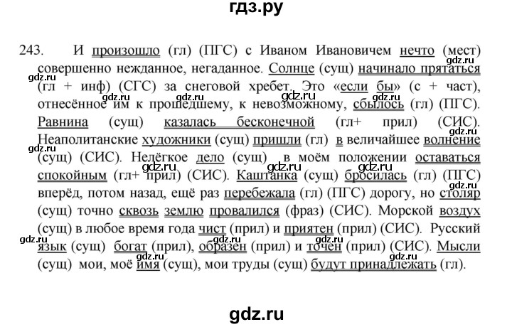 ГДЗ по русскому языку 8 класс Рыбченкова   часть 1 / упражнение - 243, Решебник 2022