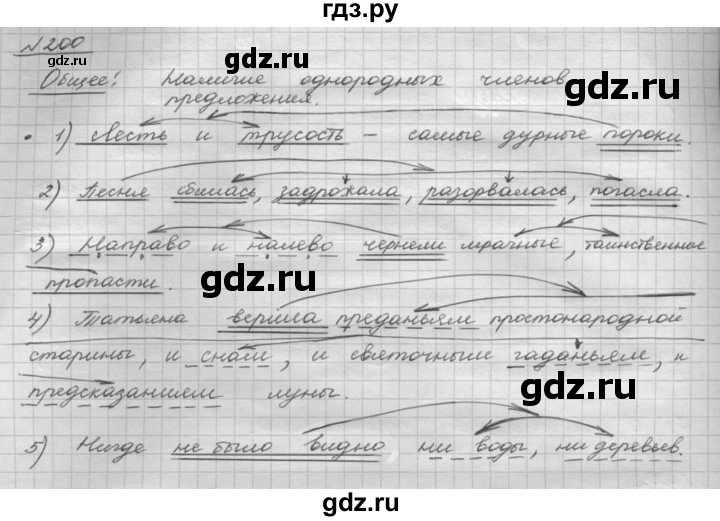 ГДЗ по русскому языку 8 класс Рыбченкова   часть 1 / упражнение - 200, Решебник 2015
