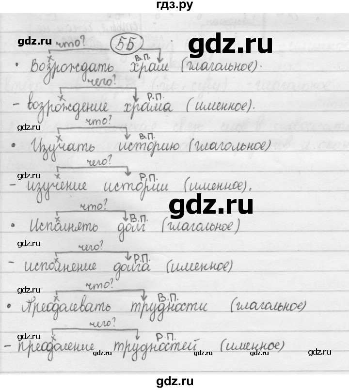 ГДЗ по русскому языку 8 класс Рыбченкова   часть 1 / упражнение - 55, Решебник 2015