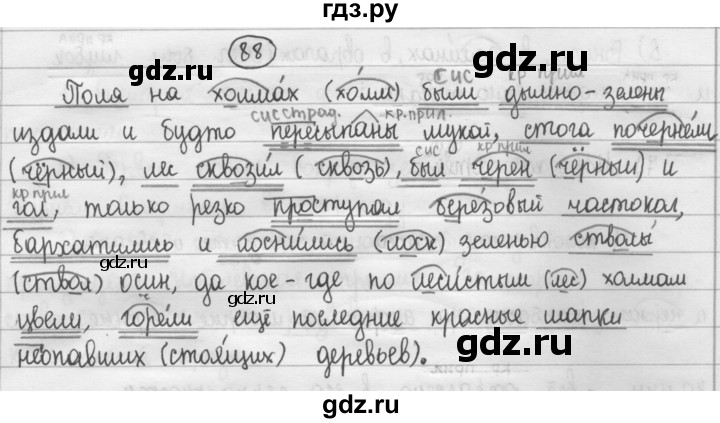 ГДЗ по русскому языку 8 класс Рыбченкова   часть 1 / упражнение - 88, Решебник 2015