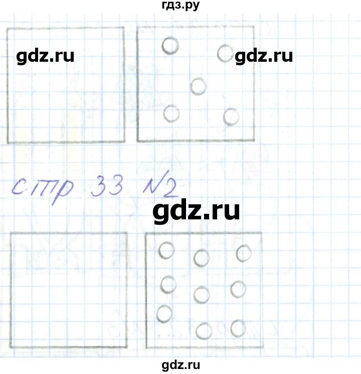 ГДЗ по математике 1 класс Захарова тетрадь для самостоятельной работы  тетрадь №1. страница - 33, Решебник