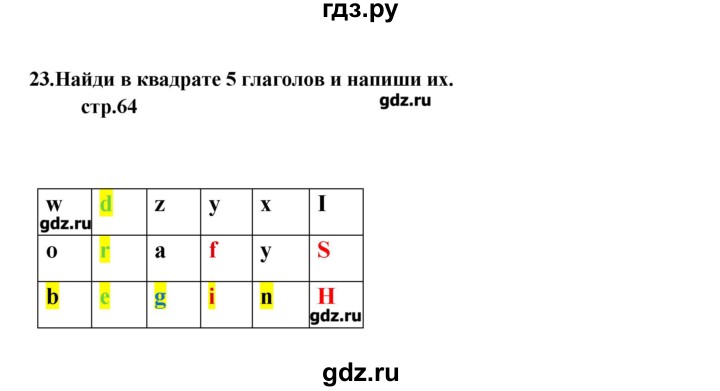 ГДЗ по английскому языку 6 класс Афанасьева рабочая тетрадь (2-ой год обучения)  часть 1. страница - 64, Решебник №1