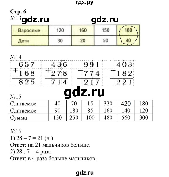 ГДЗ по математике 4 класс Волкова рабочая тетрадь  часть 1. страница - 6, Решебник №1 к тетради 2017