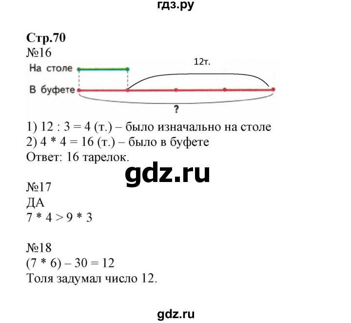 ГДЗ по математике 4 класс Волкова рабочая тетрадь  часть 1. страница - 70, Решебник №1 к тетради 2017