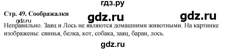 ГДЗ по окружающему миру 1 класс  Виноградова   часть 1. страница - 49, Решебник 2023