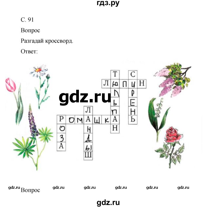 ГДЗ по окружающему миру 1 класс Виноградова рабочая тетрадь  страница - 91, Решебник 2017