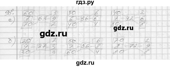 ГДЗ по математике 3 класс Истомина рабочая тетрадь  часть №1 - 98, Решебник №1