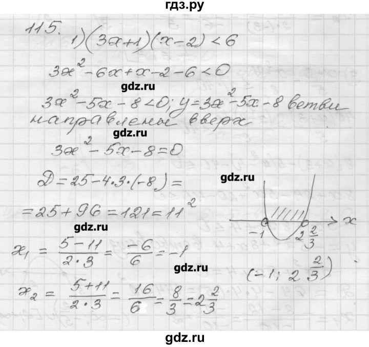 ГДЗ по алгебре 9 класс Мерзляк дидактические материалы  вариант 1 - 115, Решебник