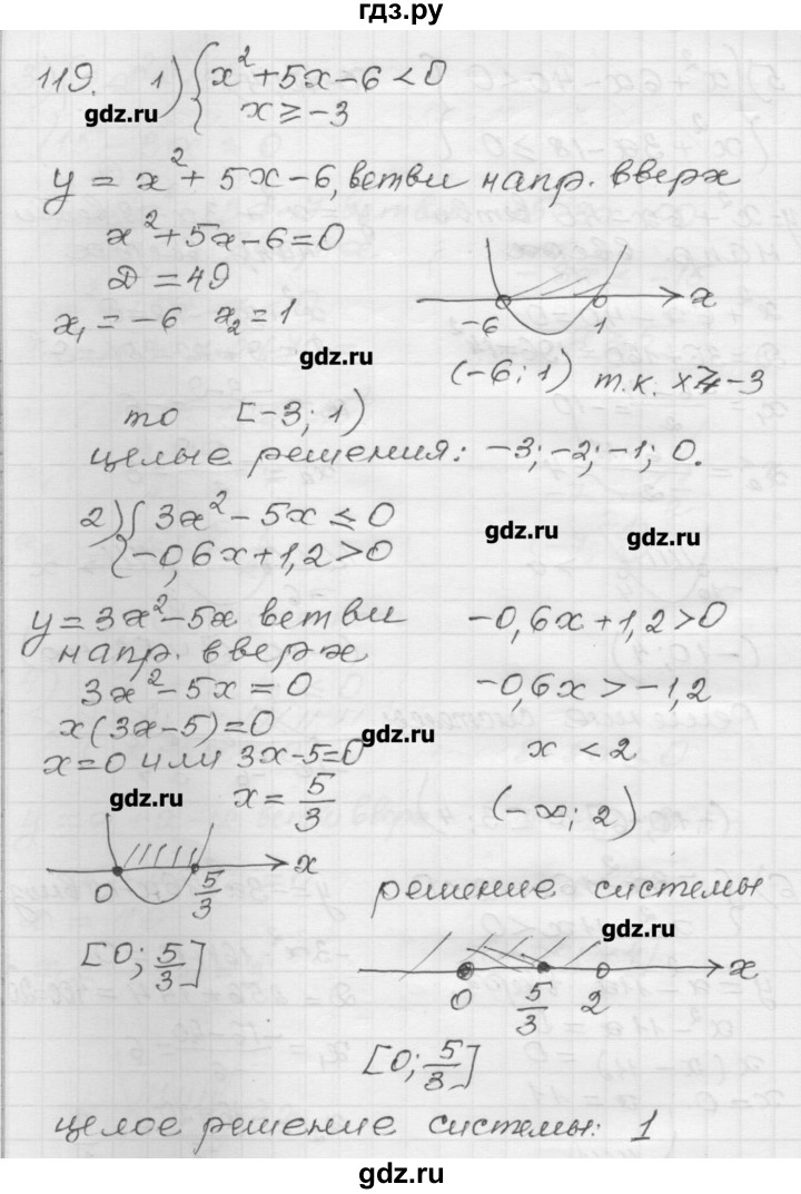 ГДЗ по алгебре 9 класс Мерзляк дидактические материалы  вариант 1 - 119, Решебник