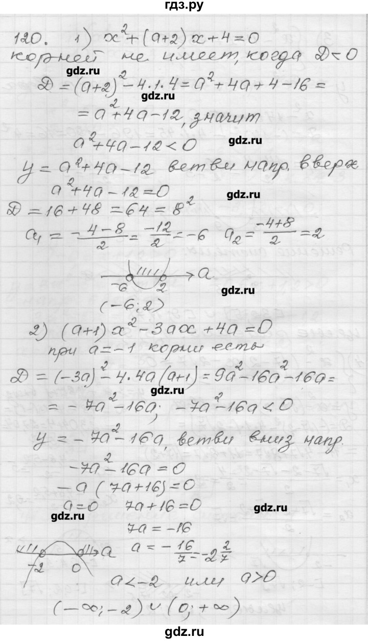 ГДЗ по алгебре 9 класс Мерзляк дидактические материалы  вариант 1 - 120, Решебник
