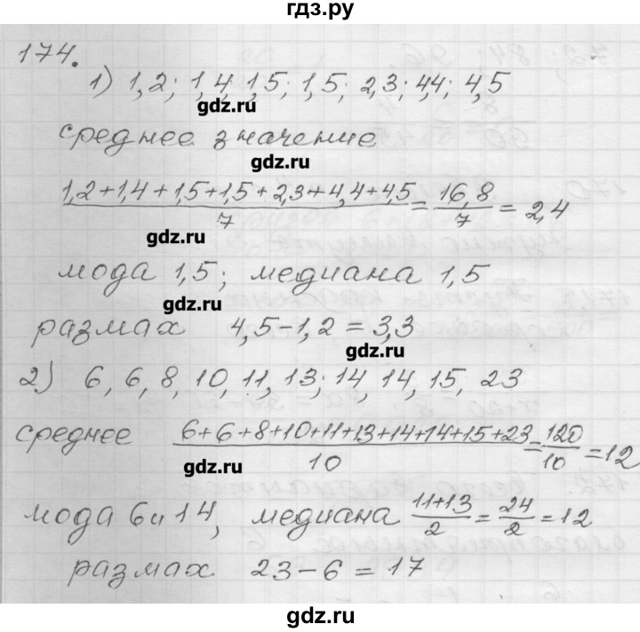 ГДЗ по алгебре 9 класс Мерзляк дидактические материалы  вариант 1 - 174, Решебник