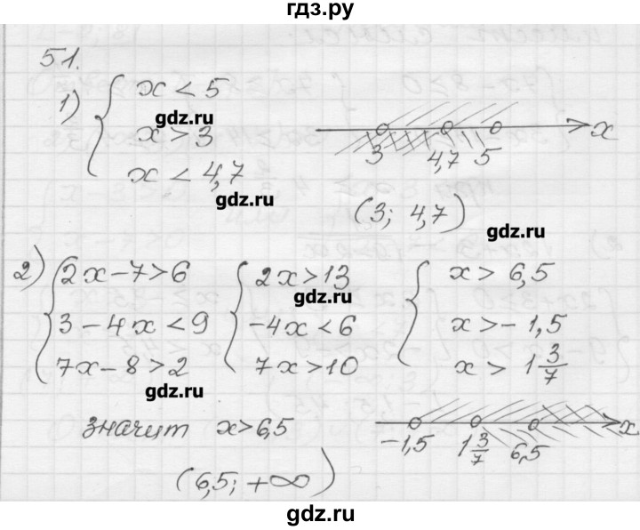 ГДЗ по алгебре 9 класс Мерзляк дидактические материалы  вариант 1 - 51, Решебник