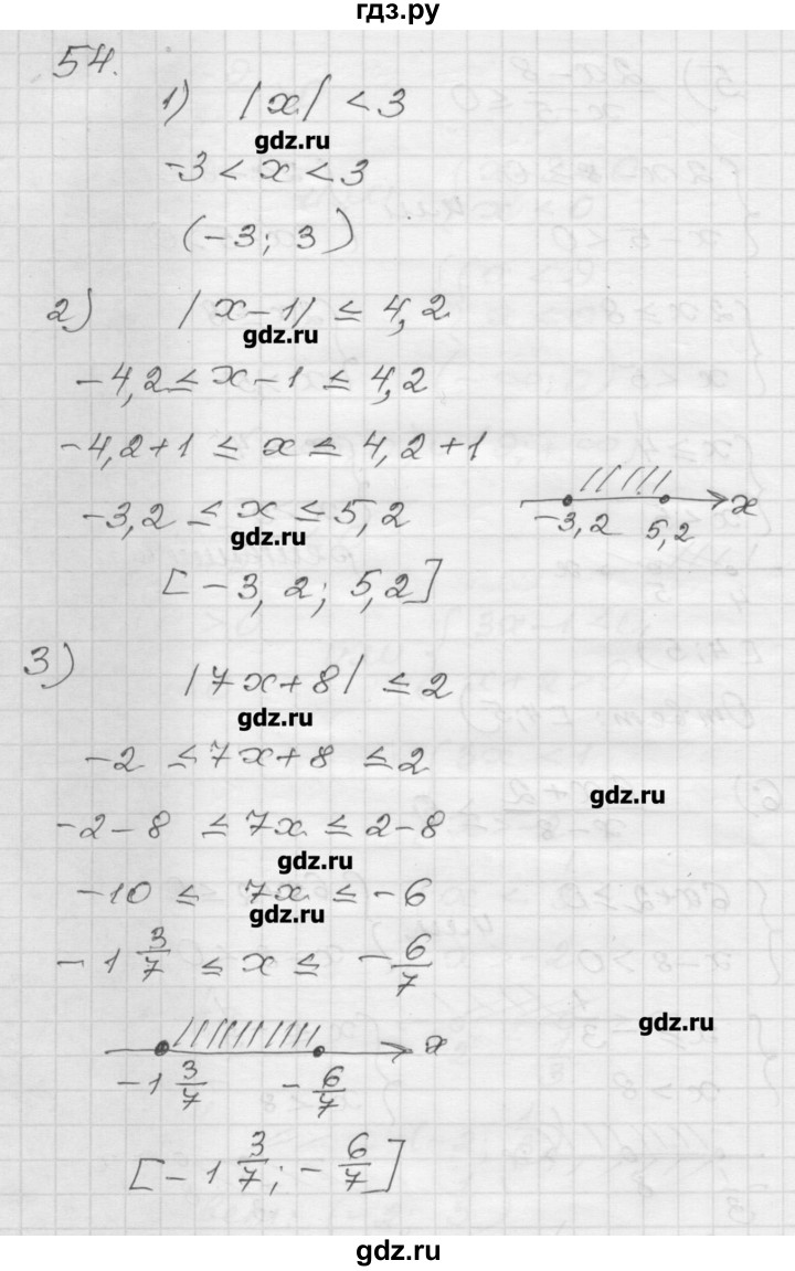 ГДЗ по алгебре 9 класс Мерзляк дидактические материалы  вариант 1 - 54, Решебник