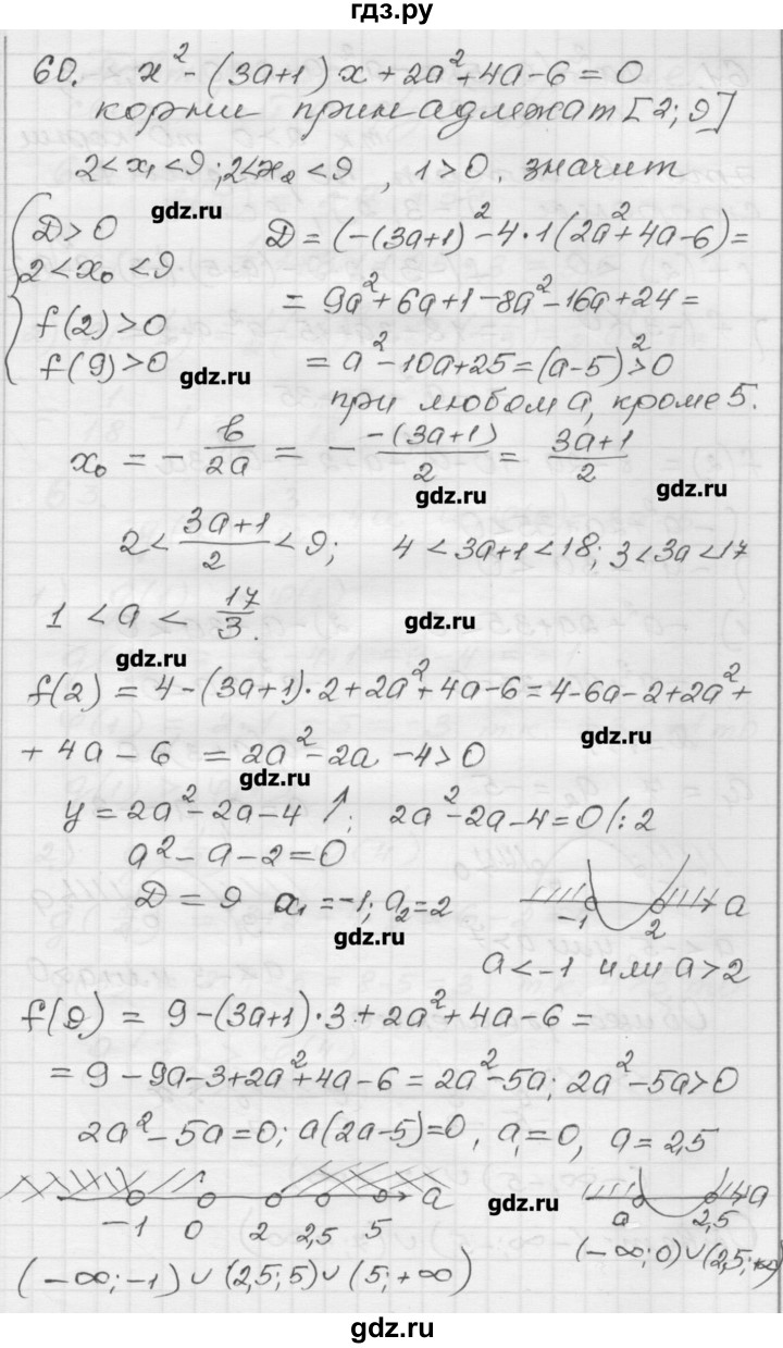 ГДЗ по алгебре 9 класс Мерзляк дидактические материалы  вариант 1 - 60, Решебник