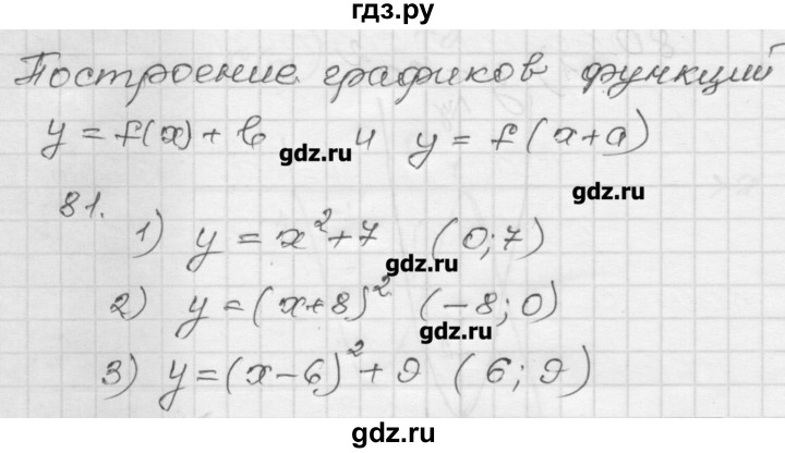 ГДЗ по алгебре 9 класс Мерзляк дидактические материалы  вариант 1 - 81, Решебник