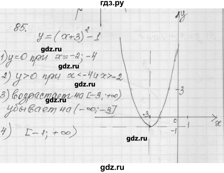 ГДЗ по алгебре 9 класс Мерзляк дидактические материалы  вариант 1 - 85, Решебник