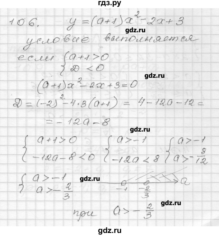 ГДЗ по алгебре 9 класс Мерзляк дидактические материалы  вариант 2 - 106, Решебник