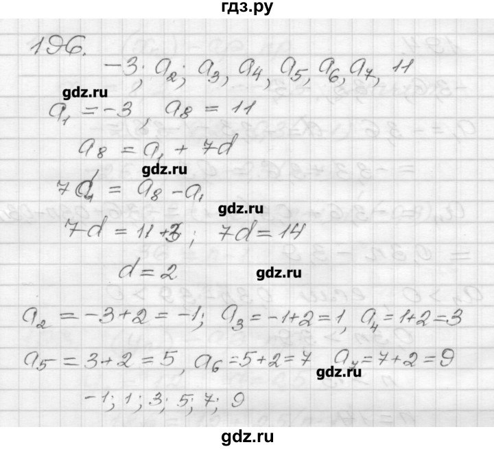 ГДЗ по алгебре 9 класс Мерзляк дидактические материалы  вариант 2 - 196, Решебник
