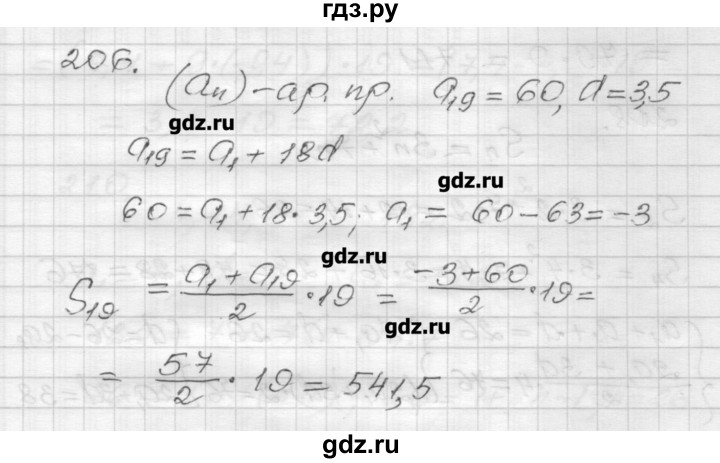 ГДЗ по алгебре 9 класс Мерзляк дидактические материалы  вариант 2 - 206, Решебник
