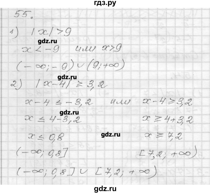 ГДЗ по алгебре 9 класс Мерзляк дидактические материалы  вариант 2 - 55, Решебник