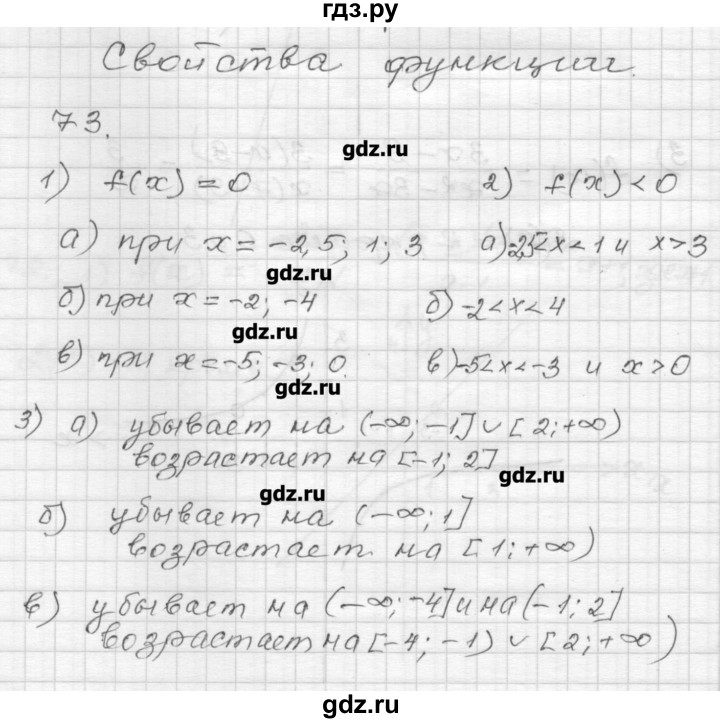 ГДЗ по алгебре 9 класс Мерзляк дидактические материалы  вариант 2 - 73, Решебник